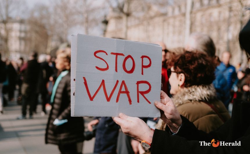 Sign Stop War on Protest Against War