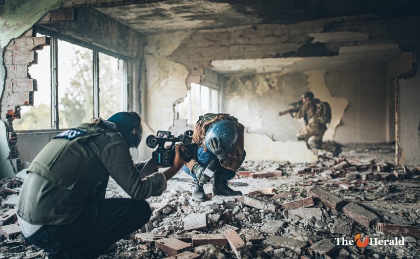Journalists reporting from the war zone