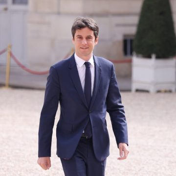 This file photo taken on May 7, 2022 shows Gabriel Attal at the Elysee Palace in Paris, France. (Xinhua/Gao Jing)