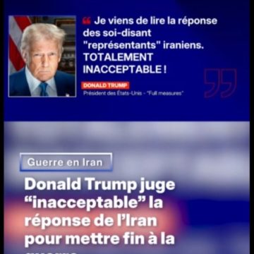 Trump juge « inacceptable » la réponse iranienne et agite le spectre d’une reprise des hostilités